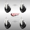 Service Caster 5 Inch 316SS Soft Rubber Wheel Swivel 1/2 Inch Threaded Stem Caster Set SCC SCC-SS316TS20S514-SRS-121315-4 - alternate 4